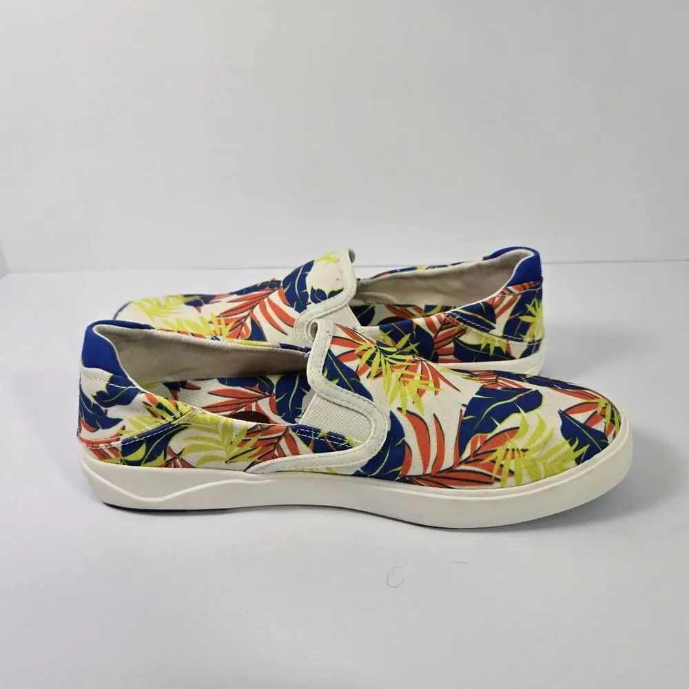 NEW OluKai Lae'Ahi Pa'i Shoes Aloha Floral Slip On Mens 8 Shoes